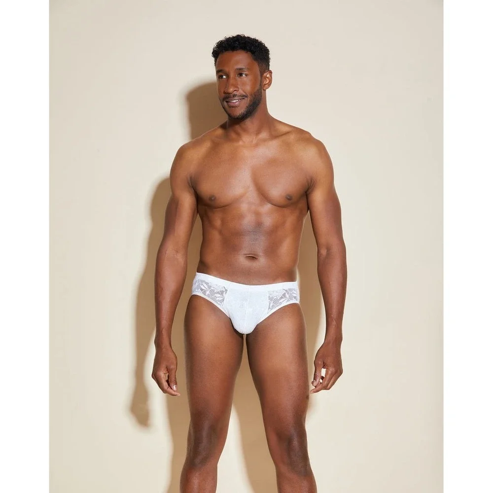 Cosabella Men's Luxury Italian Comfort Lace Micro Brief Soft Pouch Underwear